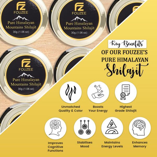 Shilajit Himalaya puro FOUZEE con más de 85 minerales naturales