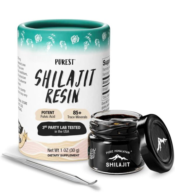Resina pura shilajit Himalayo 30g en frasco vidrio