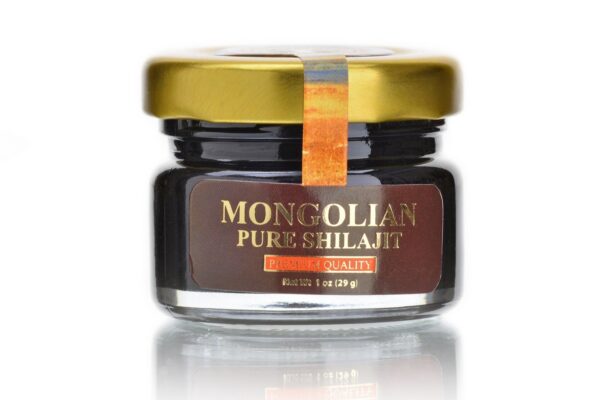 Version 1.0.0 Shilajit mongol altai en su frasco de vidrio