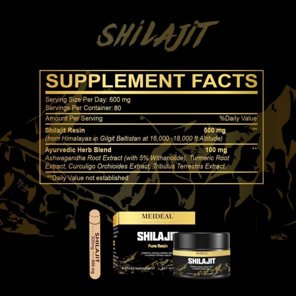 Shilajit disuelto en agua tibia