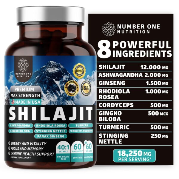 Version 1.0.0 Shilajit puro del Himalaya N1 Nutrition para energía e inmunidad