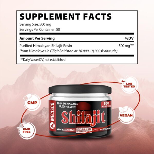 Shilajit puro Himalayas MECISCO en caja