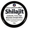 Shilajit frasco con etiqueta