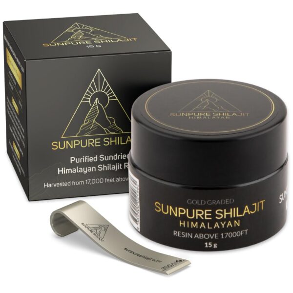 Presentación de Shilajit resina dorada