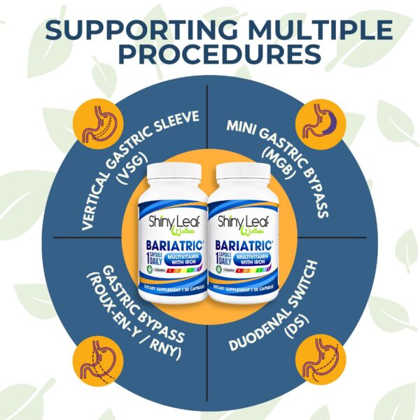 Version 1.0.0 Shiny Leaf bariátrico multivitamínico etiqueta