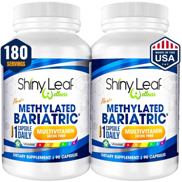 Version 1.0.0 Frasco de Shiny Leaf bariátrico multivitamínico metilado
