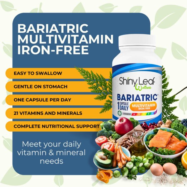 Etiqueta multivitamínico bariátrico Shiny Leaf 90 cápsulas