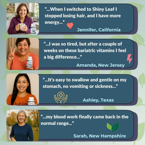 Version 1.0.0 Cápsulas Shiny Leaf para energía y recuperación post cirugía