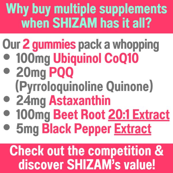 Gomitas rojas con PQQ y astaxantina