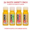 Shots naturales de jengibre prensado en frío +GNGR