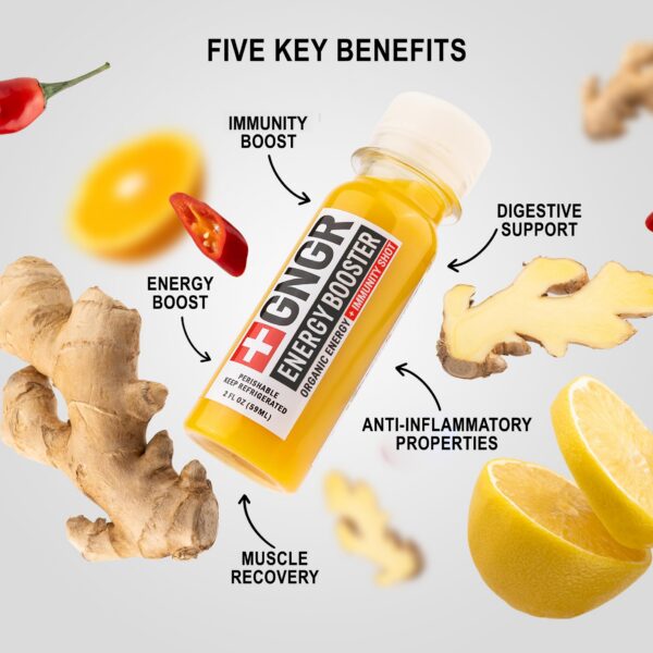 Shots naturales +GNGR con cúrcuma y lion's mane