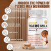 Etiqueta frontal del producto Tiger Milk Mushroom
