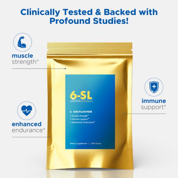 Version 1.0.0 Sialilactosa pura California Physicians para menor fatiga y mayor fuerza