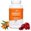 Frasco de Sibu Omega-7 softgels con etiqueta
