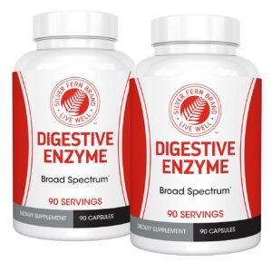 Enzimas digestivas Silver Fern de alta potencia, dos frascos