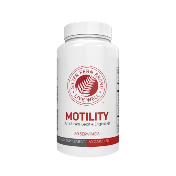 Silver Fern Motility suplemento natural 60 cápsulas paquete