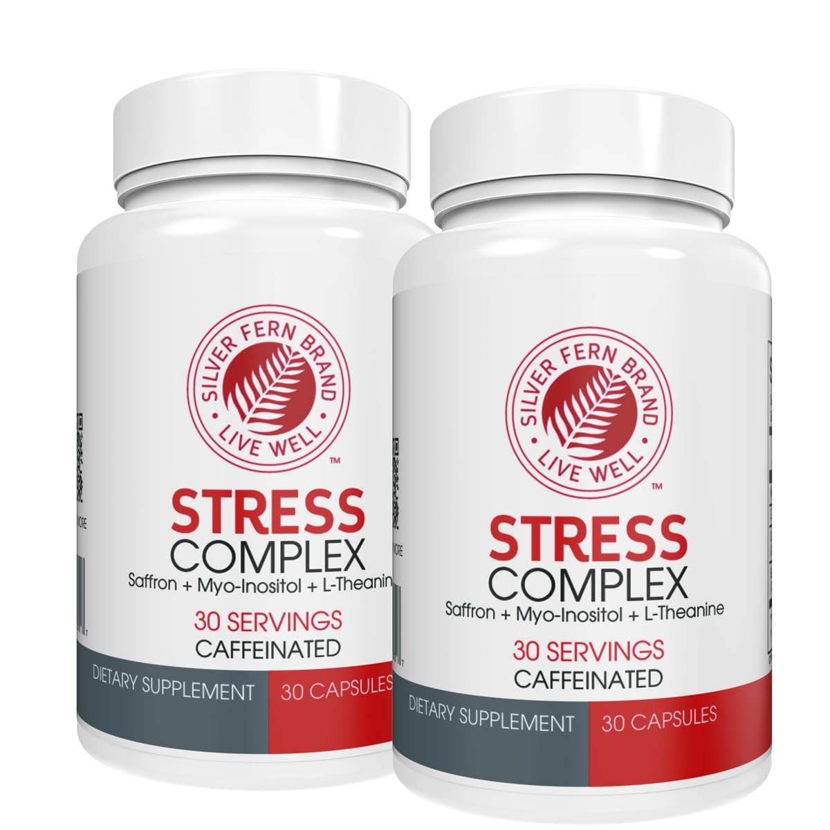Silver Fern Stress Complex with Caffeine Saffron L-Theanine