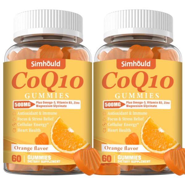 Frente del envase Simhould CoQ10 500 mg gomitas