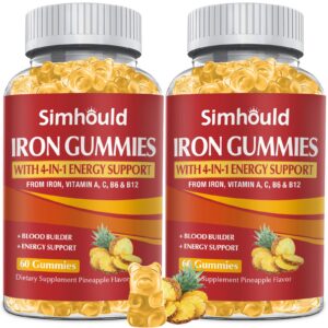 Gomitas veganas de hierro Simhould 80 mg piña