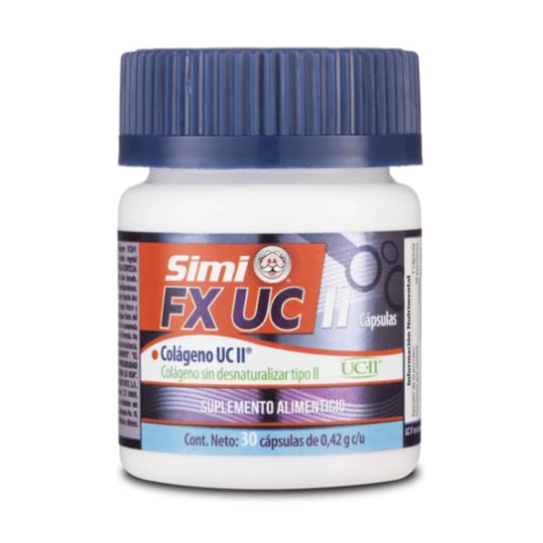 Frasco con etiqueta SIMI FX UCII Collagen