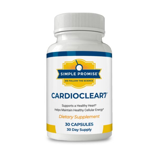 Frente de Simple Promise CardioClear7 CoQ10 100 mg y PQQ 10 mg