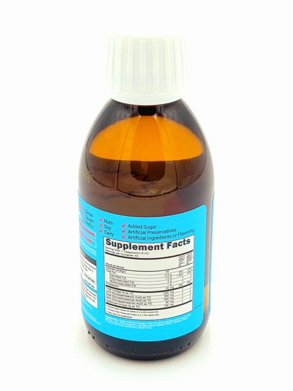 Version 1.0.0 Aceite de pescado en botella Simple Spectrum sabor naranja natural