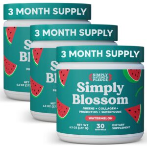 Simply Blossom Daily Greens polvo superalimentos sabor sandía envase