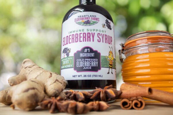 Sirope de saúco para niños y adultos sabor natural Heartland