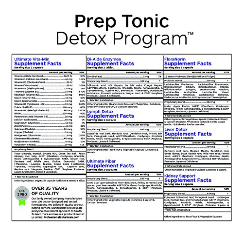 Sistema completo detox Professional Botanicals limpieza corporal 30 paquetes