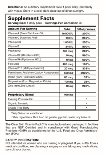 Sistema vitamina acné 20 antioxidantes y botánicos pack dos