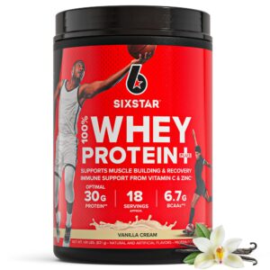 Six Star Whey Protein Plus frasco delantero