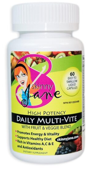 Version 1.0.0 Skinny Jane multivitamínico diario 60 cápsulas líquidas