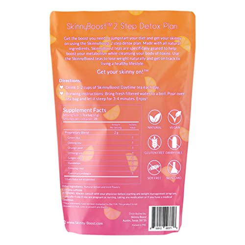 Bolsitas de té detox individual SkinnyBoost