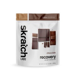 Frente del envase Skratch Labs chocolate