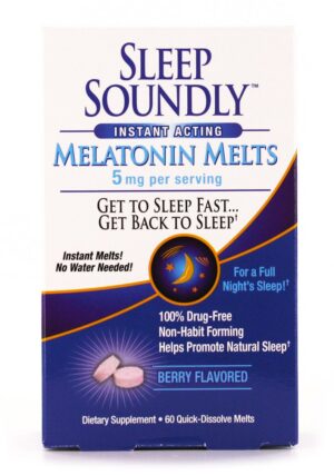 Sleep Soundly melatonina melts 5mg sabor berries ayuda dormir