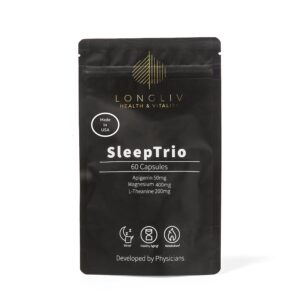 Sleep Trio botella frontal LongLiv Health
