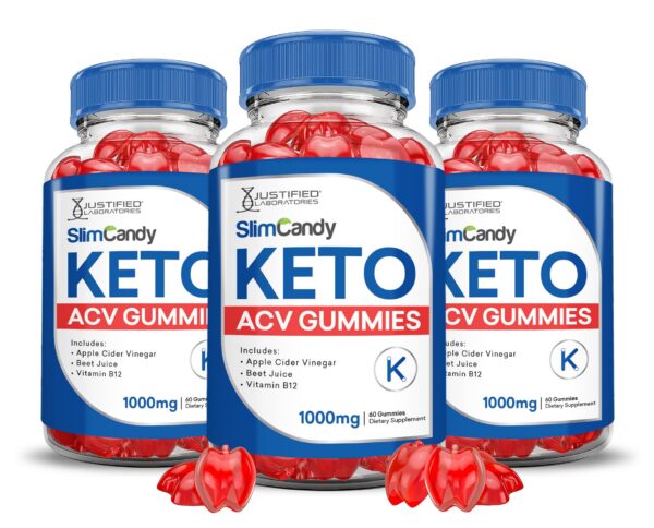 Version 1.0.0 Slim Candy Keto ACV Gummies paquete de 3 frascos