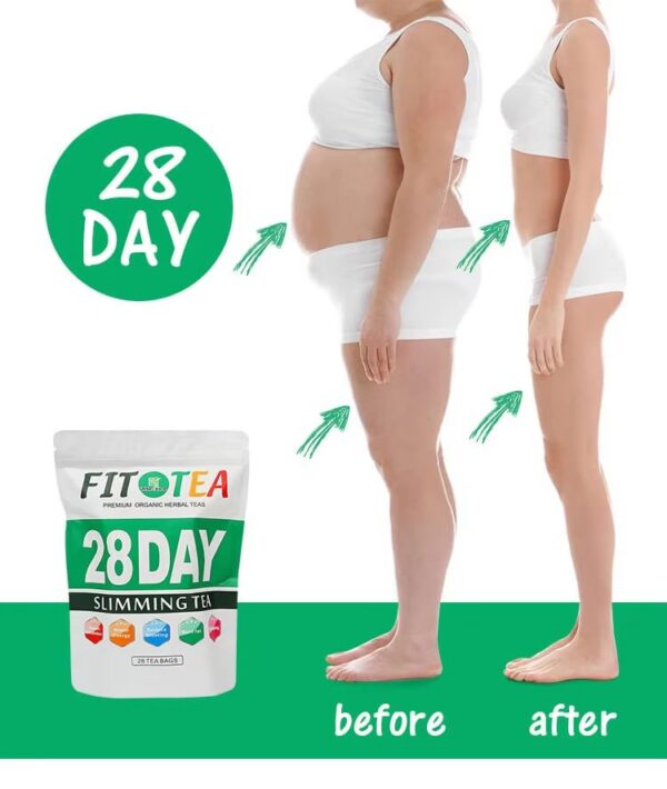 Etiqueta frontal de SlimFit Tea