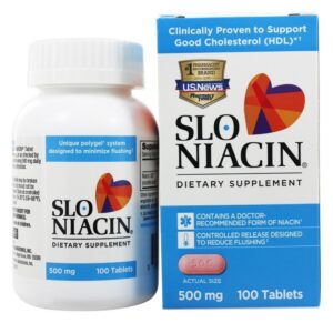 Slo-Niacin vitamina B3 500 mg cápsulas liberación lenta 100 unidades