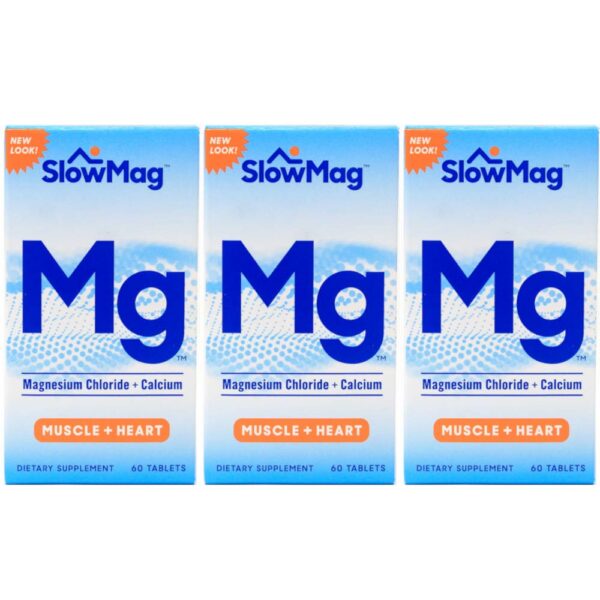 Version 1.0.0 Paquete Slow Mag magnesio cloruro y calcio 60 tabletas