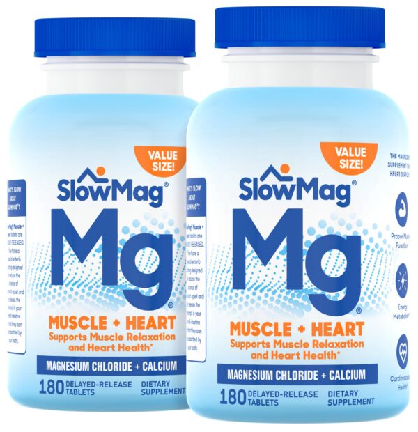 Version 1.0.0 Frasco SlowMag con suplemento de magnesio y calcio