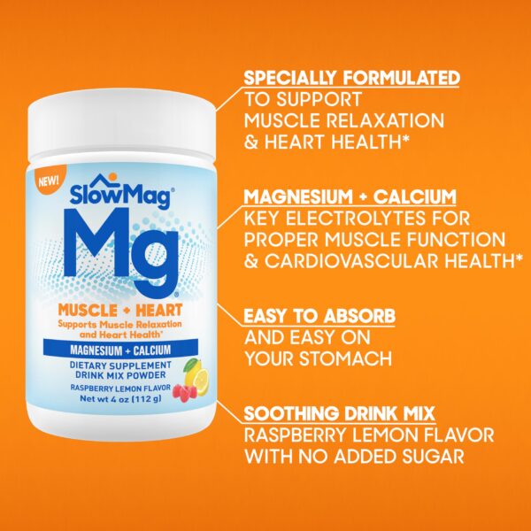 Vista lateral SlowMag magnesio calcio