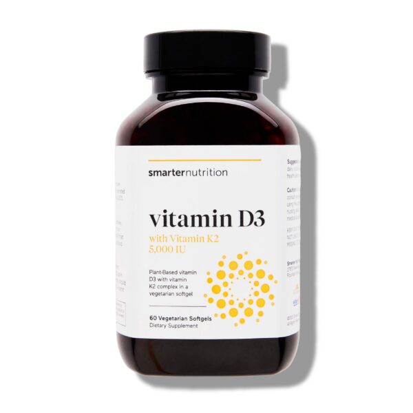 Smarter Nutrition suplemento vitamina D3 K2 vegano cápsulas blandas