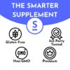 Frasco y etiqueta del producto Smarter Supplements