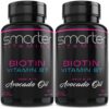 Frasco frontal Smarter Biotin 5000mcg en aceite de aguacate