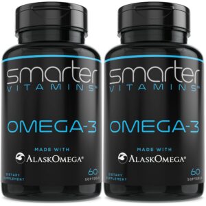 Frasco SmarterVitamins Omega 3 Fish Oil con etiqueta