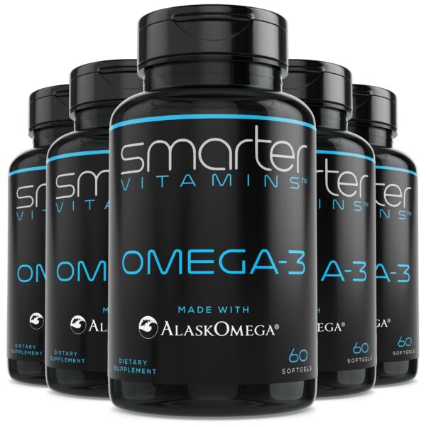Frasco SmarterVitamins Omega-3 con etiqueta