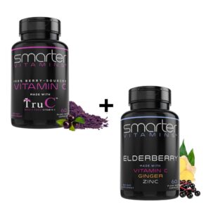 SmarterVitamins Vitamin C y Elderberry frasco frente