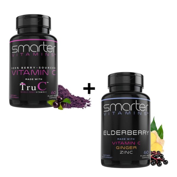 SmarterVitamins Vitamin C y Elderberry frasco frente
