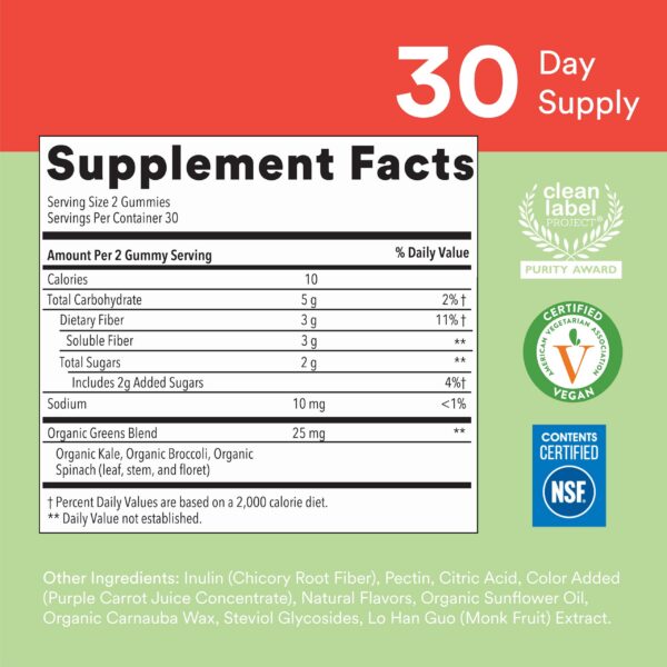 Version 1.0.0 Frente de SmartyPants Kids Fiber & Veggies